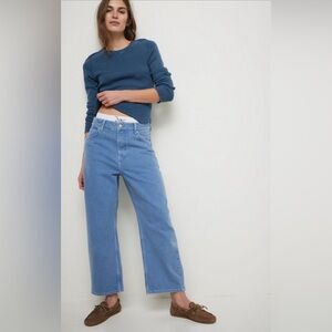 We The Free Blue Boyfriend Jeans Color Ocean Size 26